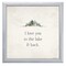 12" x 12" I Love You to the Lake & Back Framed Wall Art, Contemporary Inspirational Home Décor, Glass Facing and Hanging Hardware